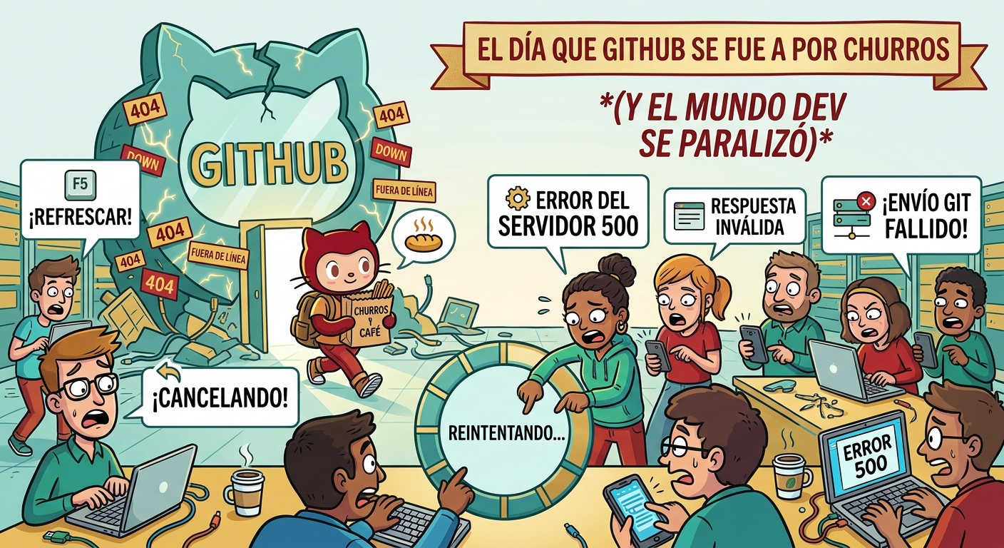 El día que GitHub se fue a por churros y el mundo dev se paralizó